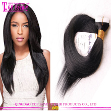 Vente en gros de cheveux 100 % cheveux européens ruban cheveux extension haute qualité bande droite